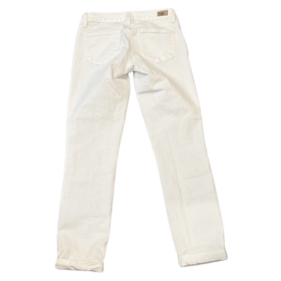 PAIGE Kylie Crop Roll-Up Cuff Jeans | Optic White | Size 26 - Picture 4 of 7
